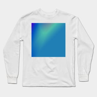 blue green texture abstract design Long Sleeve T-Shirt